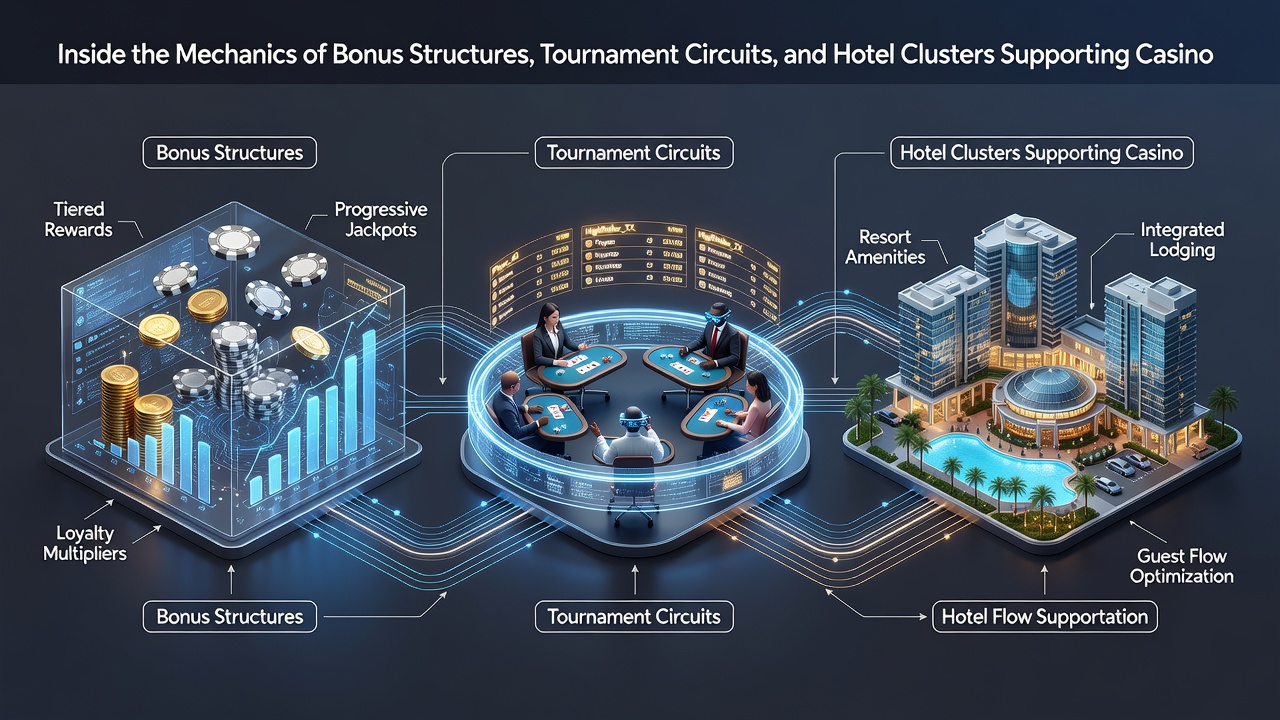 Integration von Turnierkreisläufen und Hotelclustern in Casino-Umgebungen