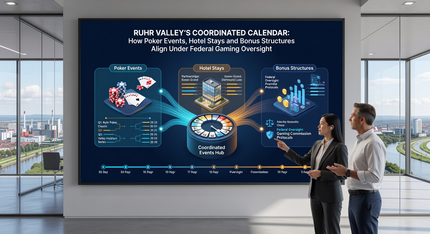 Ruhr Valley coordinated calendar showing poker events alignment with hotels and bonuses