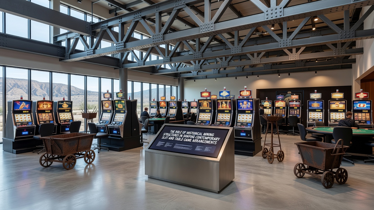 Moderne Spielautomaten in ehemaliger Zechenhalle im Ruhrgebiet